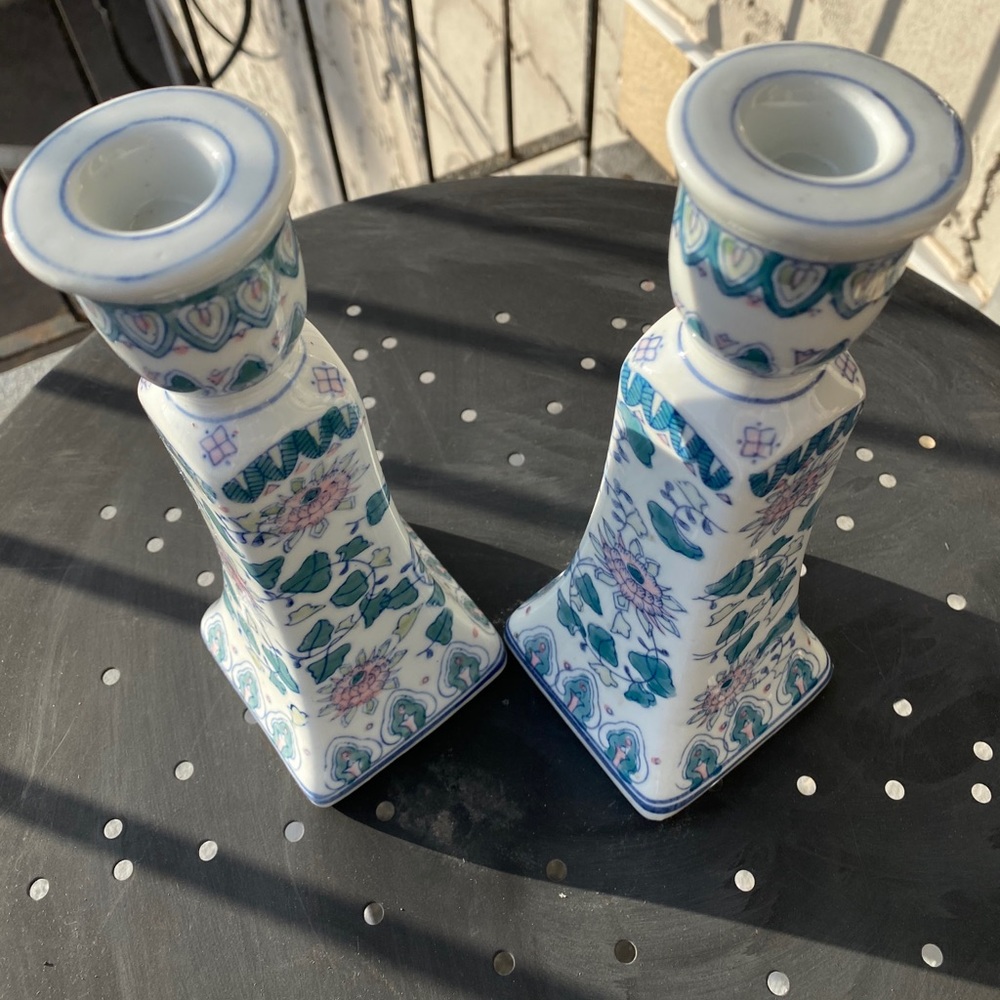 Set of vintage candle holders